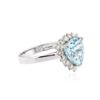 Image 4 : 14KT White Gold 4.19ct Blue Topaz and Diamond Ring