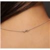 Image 6 : 14KT White Gold 1.18ct Sapphire and Diamond Pendant With Chain