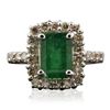 Image 3 : 14KT White Gold 3.34ct Emerald and Diamond Ring