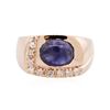 Image 3 : 14KT Rose Gold 4.33ct Sapphire and Diamond Ring