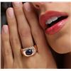 Image 6 : 14KT Rose Gold 4.33ct Sapphire and Diamond Ring
