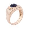 Image 7 : 14KT Rose Gold 4.33ct Sapphire and Diamond Ring