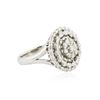 Image 2 : 14KT White Gold 1.28ctw Brilliant Cut Diamond Ring