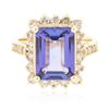 Image 3 : 14KT Yellow Gold 5.32ct Tanzanite and Diamond Ring