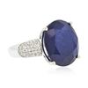 Image 4 : 14KT White Gold 17.02ct Sapphire and Diamond Ring