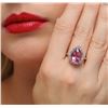 Image 1 : 14KT White Gold 7.56ct Pink Spinel and Diamond Ring