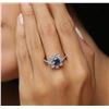 Image 1 : 14KT White Gold 1.53ct Tanzanite and Diamond Ring