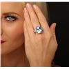 Image 1 : 14KT White Gold 15.88ct Aquamarine and Diamond Ring