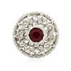 Image 3 : 14KT White Gold 1.80ct Ruby and Diamond Ring