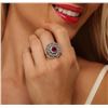 Image 5 : 14KT White Gold 1.80ct Ruby and Diamond Ring