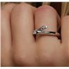 Image 1 : Platinum 0.09ctw Diamond Ring