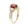 Image 5 : 14KT Yellow Gold 1.42ct Rubellite and Diamond Ring