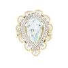 Image 3 : 14KT Yellow Gold 5.72ct Aquamarine and Diamond Ring