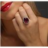 Image 2 : 14KT White Gold 15.22ct Ruby and Diamond Ring