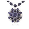 Image 4 : 14KT White Gold 47.29ctw Sapphire and Diamond Necklace