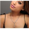 Image 1 : 14KT White Gold 1.03ctw Diamond Necklace