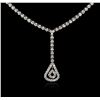Image 4 : 14KT White Gold 1.03ctw Diamond Necklace