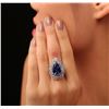 Image 5 : 14KT White Gold GIA Certified 9.22ct Tanzanite and Diamond Ring