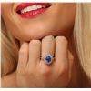 Image 2 : 14KT White Gold 1.92ct Tanzanite and Diamond Ring