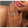 Image 5 : 18KT White Gold 2.00ctw Blue Diamond Wedding Ring Set