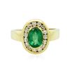 Image 3 : 18KT Yellow Gold 1.19ct Emerald and Diamond Ring