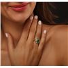 Image 5 : 18KT Yellow Gold 1.19ct Emerald and Diamond Ring