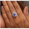 Image 6 : 14KT White Gold 3.89ct Tanzanite and Diamond Ring