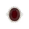Image 3 : 14KT White Gold 13.43ct Ruby and Diamond Ring