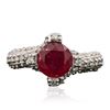 Image 1 : 14KT White Gold 1.63ct Ruby and Diamond Ring
