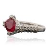 Image 6 : 14KT White Gold 1.63ct Ruby and Diamond Ring