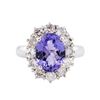 Image 1 : 14KT White Gold 3.35ct Tanzanite and Diamond Ring
