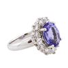 Image 2 : 14KT White Gold 3.35ct Tanzanite and Diamond Ring