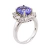 Image 7 : 14KT White Gold 3.35ct Tanzanite and Diamond Ring