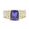 Image 1 : 14KT Yellow Gold 2.47ct Tanzanite and Diamond Ring