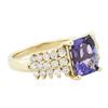 Image 2 : 14KT Yellow Gold 2.47ct Tanzanite and Diamond Ring