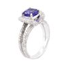 Image 7 : 14KT White Gold 1.42ct Tanzanite and Diamond Ring