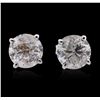 Image 3 : 14KT White Gold 3.00ctw Diamond Stud Earrings