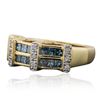 Image 4 : 14KT Yellow Gold 0.98ctw Blue Diamond Ring