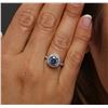 Image 2 : 14KT White Gold 1.61ct Tanzanite and Diamond Ring