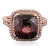 Image 3 : 14KT Rose Gold 6.72ct Garnet and Diamond Ring