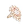Image 4 : 14KT Rose Gold 7.99ct Morganite and Diamond Ring