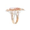 Image 6 : 14KT Rose Gold 7.99ct Morganite and Diamond Ring