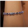 Image 6 : 14KT White Gold 17.82ctw Tanzanite and Diamond Bracelet