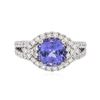 Image 1 : 18KT White Gold 2.55ct Tanzanite and Diamond Ring