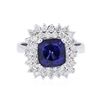 Image 3 : 14KT White Gold 3.10ct Sapphire and Diamond Ring