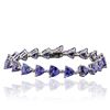 Image 4 : 14KT White Gold 25.60ctw Tanzanite and Diamond Bracelet