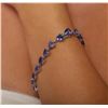 Image 5 : 14KT White Gold 25.60ctw Tanzanite and Diamond Bracelet