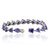 Image 6 : 14KT White Gold 25.60ctw Tanzanite and Diamond Bracelet