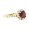 Image 4 : 14KT Yellow Gold 1.55ct Ruby and Diamond Ring