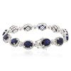 Image 4 : 14KT White Gold 18.36ctw Sapphire and Diamond Bracelet